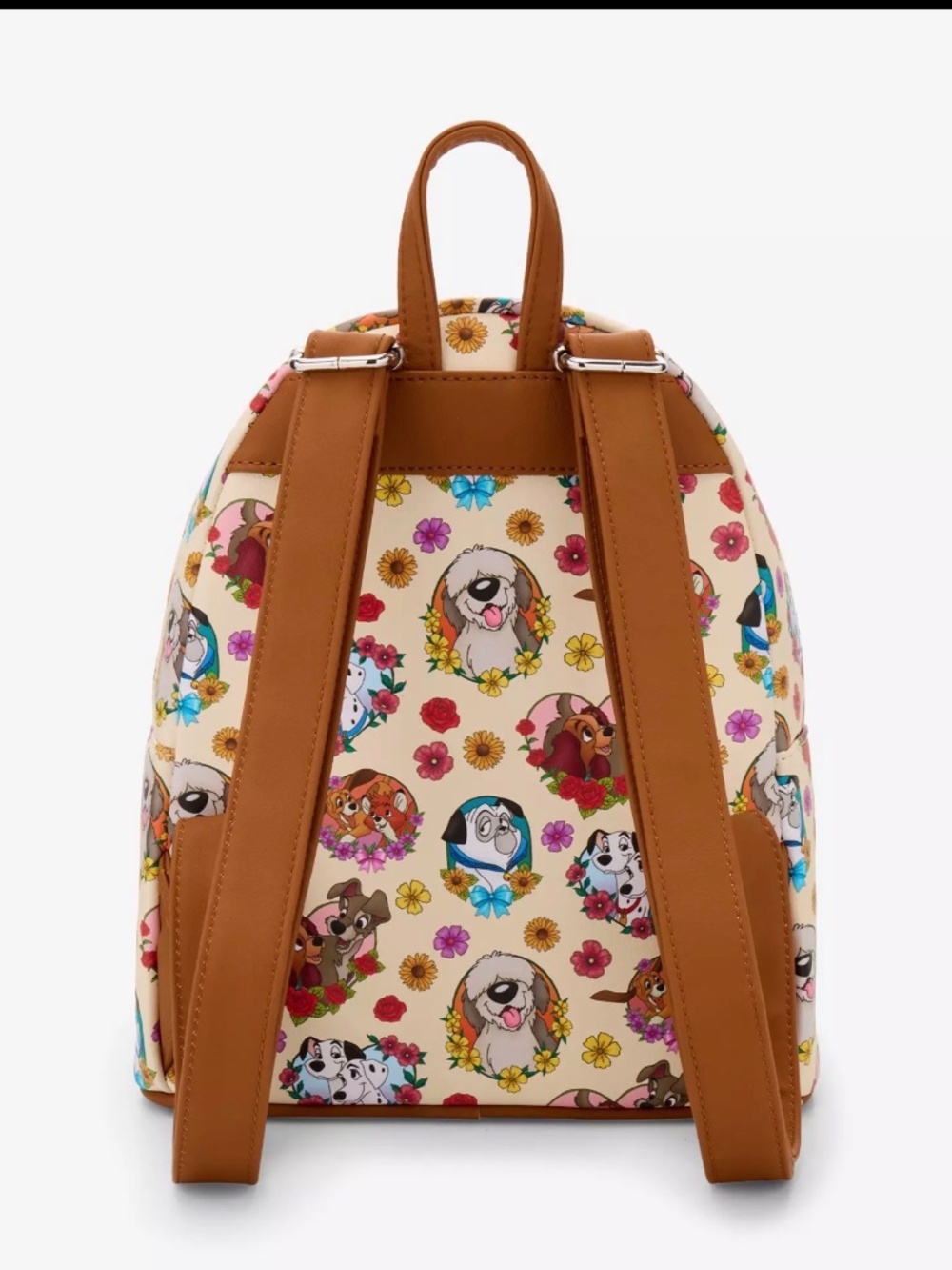Loungefly Disney Dogs Flower Hearts Mini Backpack NWT - Picture 3 of 4